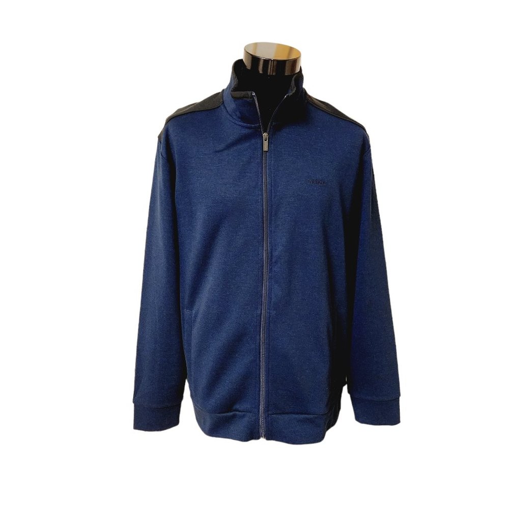Calvin Klein Men's Full Zip Fleece Jacket, Dark‎ Royal Navy - Medium - NWT